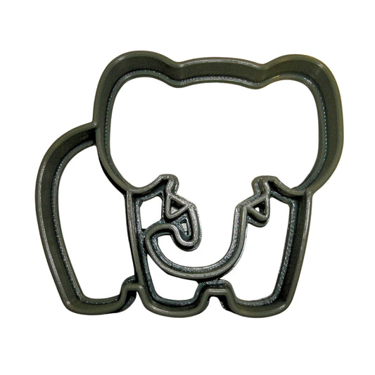 Elephant With Trunk Tusk Safari Animal Cookie Cutter Made in USA PR879