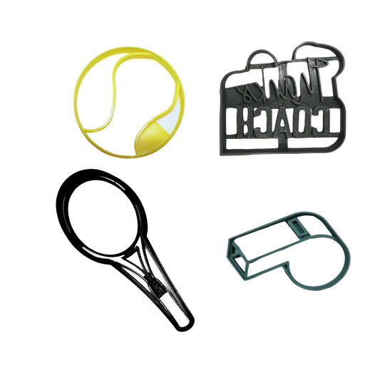 Thanks Coach Tennis Team Set Of 4 Cookie Cutters Made In USA PR9003