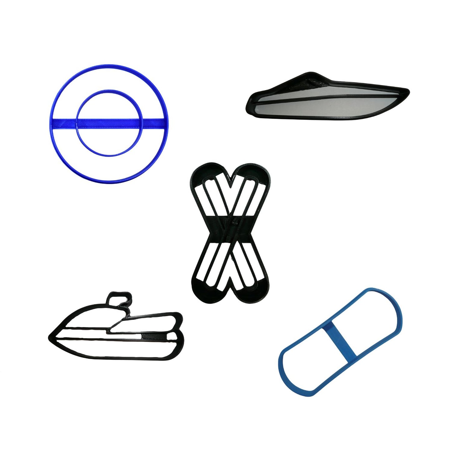 Boating Water Fun Wakeboard Ski Float Set Of 5 Cookie Cutters Made In USA PR9006