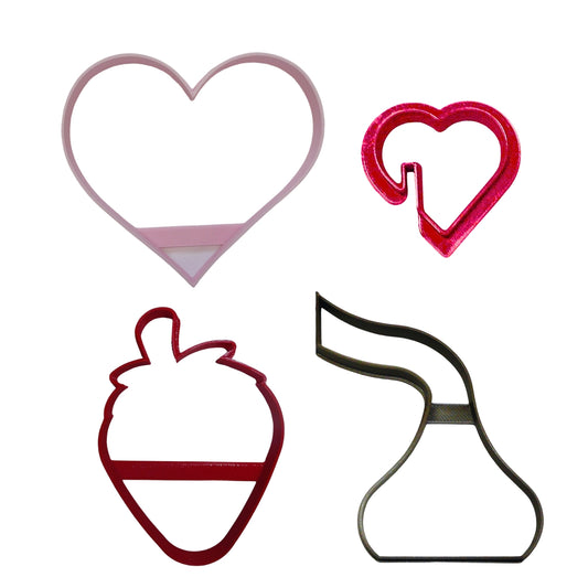 Love Is Sweet Valentine Set Of 4 Cookie Cutters Made In USA PR9010