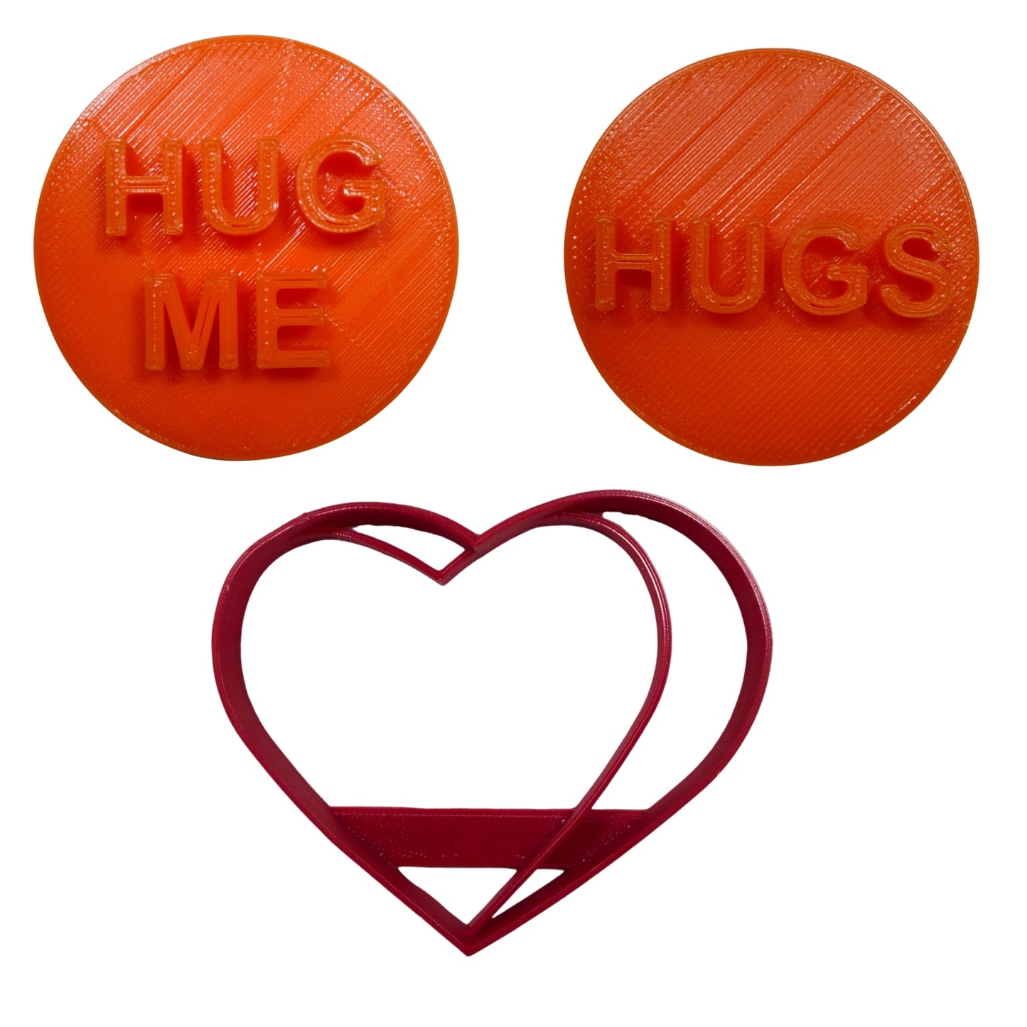 Hugs Candy Hearts Set Of 3 Cookie Cutters Made In USA PR9023