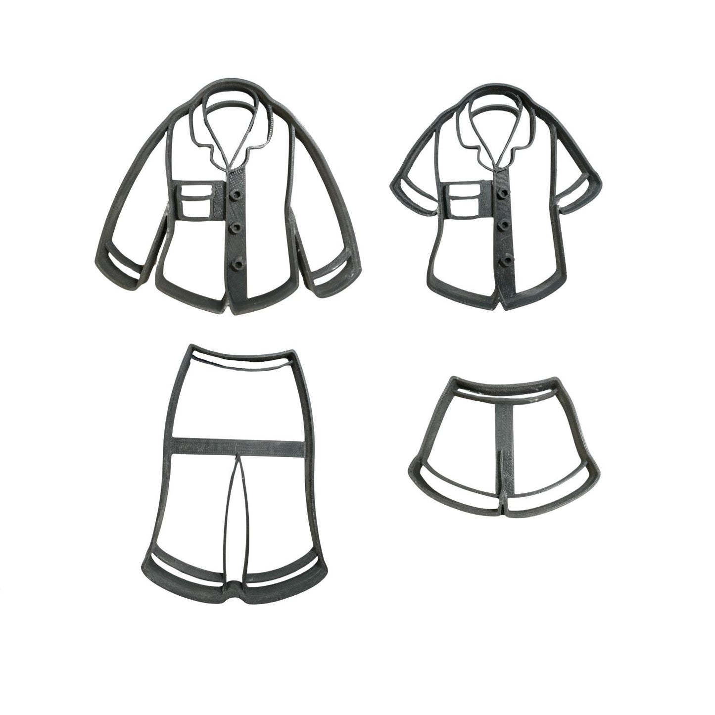 Pajamas PJ Tops And Bottoms Set Of 4 Cookie Cutters Made In USA PR9042