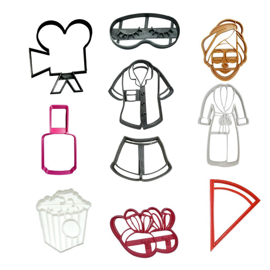 Girl Sleepover Pajama Party Set Of 10 Cookie Cutters Made In USA PR9043