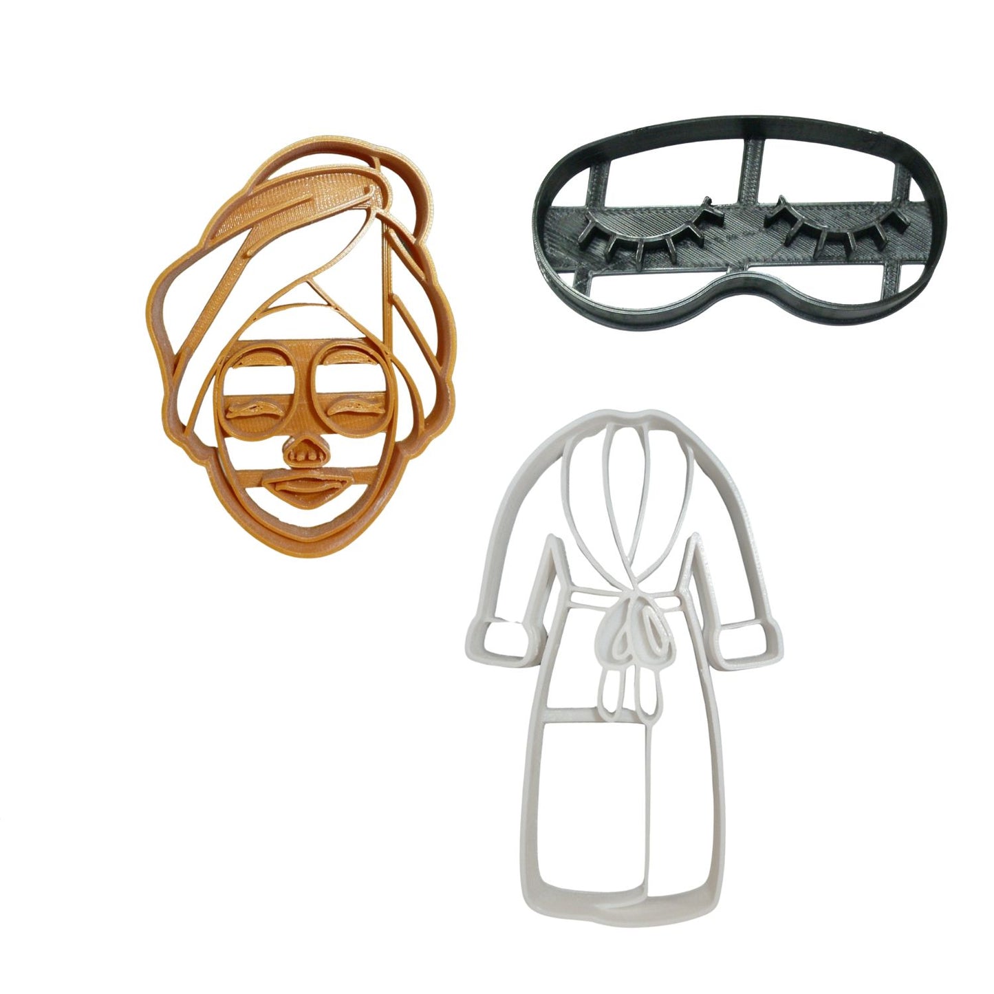 Mothers Day Self Care Spa Day Set Of 3 Cookie Cutters Made In USA PR9045