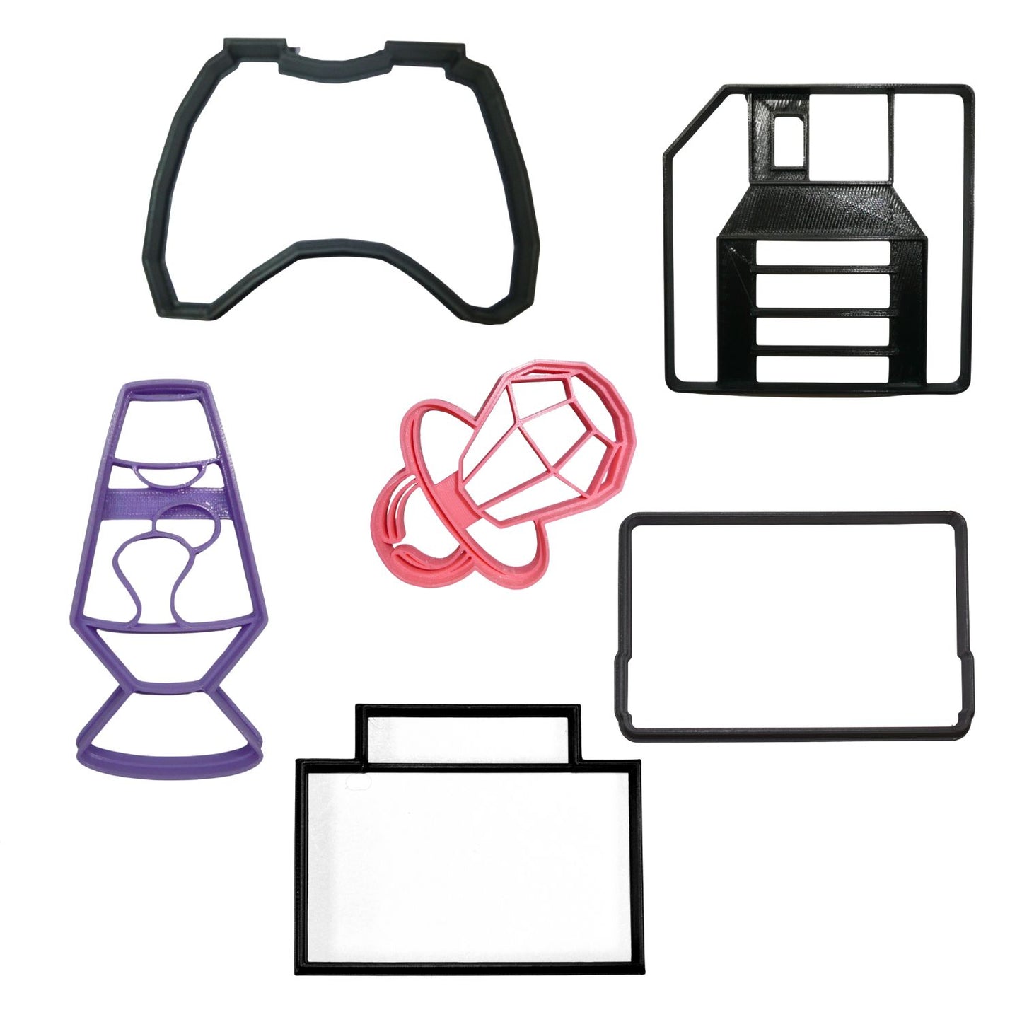 90s Decade Retro Theme Set Of 6 Cookie Cutters Made In USA PR9049