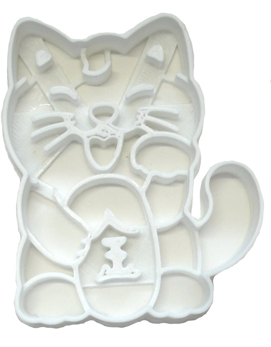 Japanese Maneki Neko Lucky Cat Paw Good Luck Cookie Cutter USA PR2327