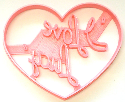 I Love Lucy Old Sitcom 1950s TV Show Heart Logo Cookie Cutter USA PR2869