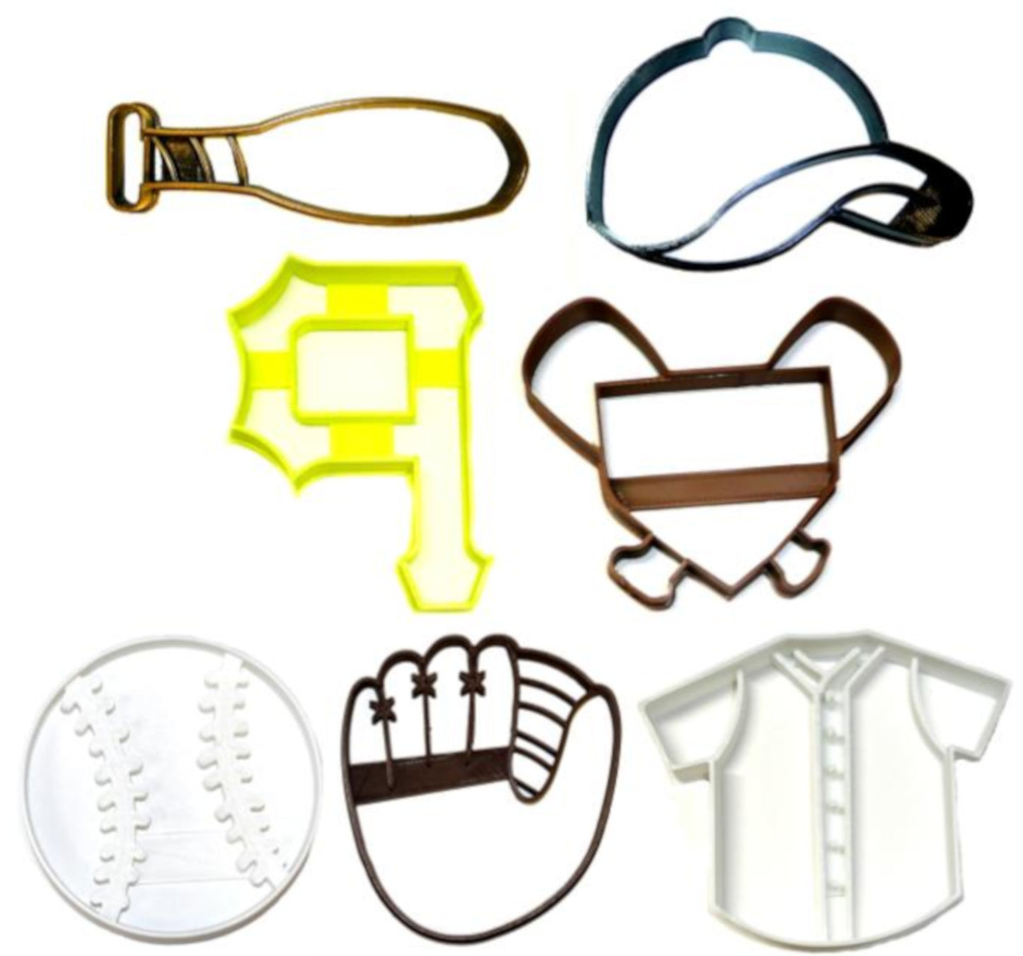 Pittsburgh Pirates MLB Baseball Team Logo Set of 7 Cookie Cutters USA PR1271