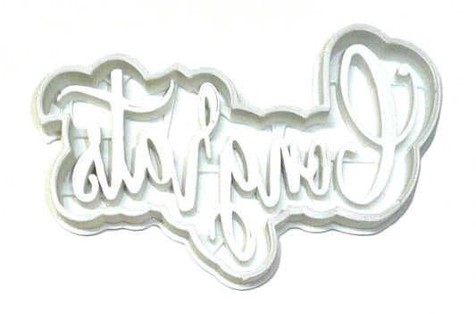 Congrats Congratulations Word Fancy Font Good Wishes Cookie Cutter USA PR2515