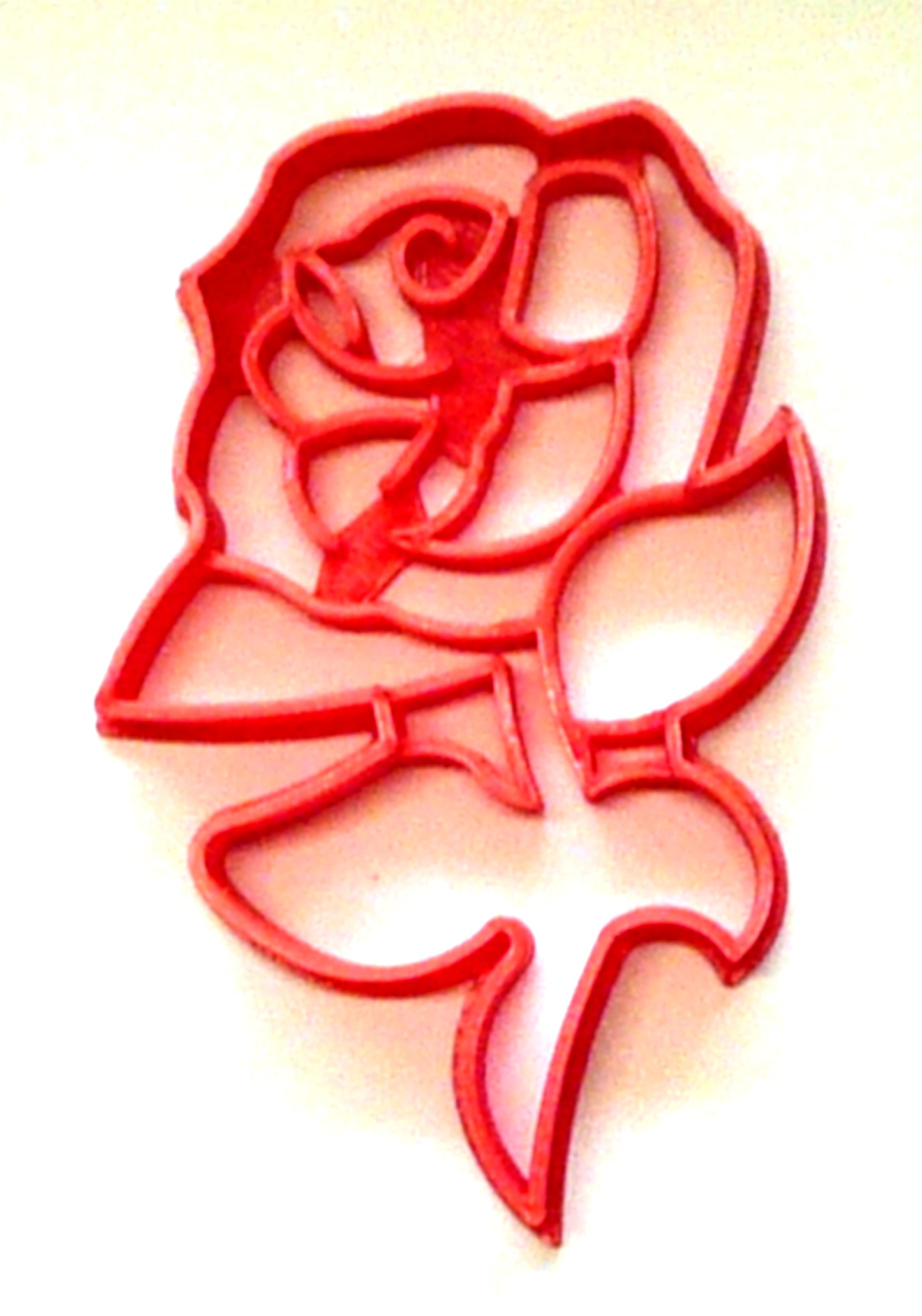 Rose With Stem Flower Plant Valentines Day Sweetheart Cookie Cutter USA PR2907