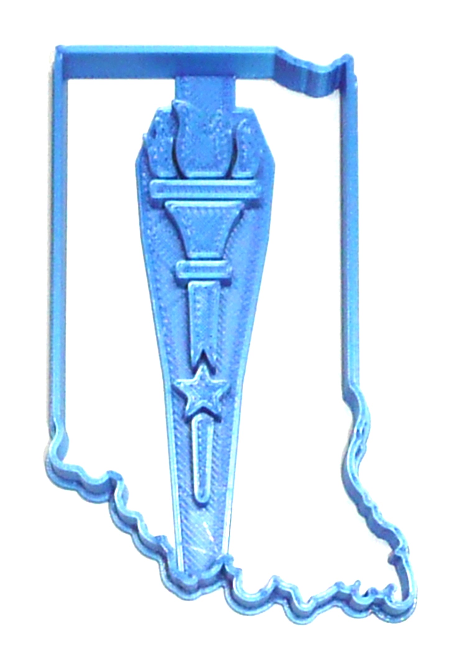 Indiana State Outline With Torch Crossroads Of America Cookie Cutter USA PR2736