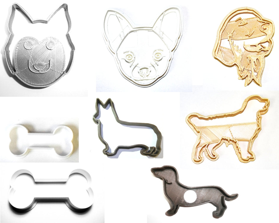 Dog Animal Lover Pup Puppies Doggies Set of 8 Cookie Cutters USA PR1035