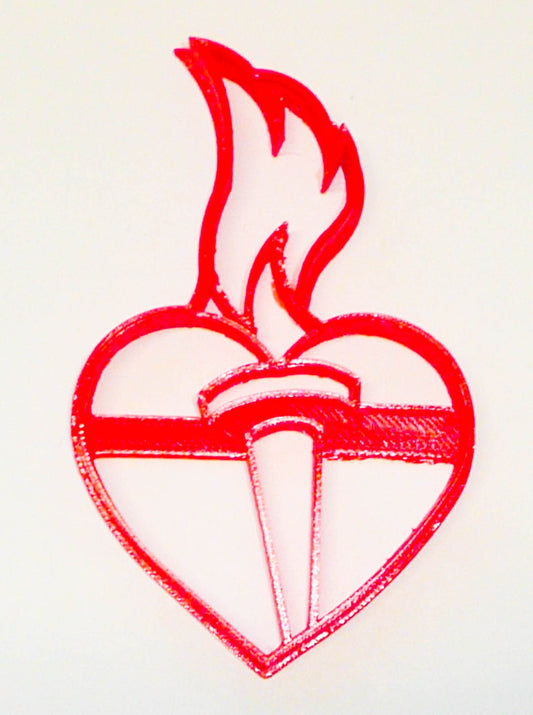 Heart With Flaming Torch American Heart Association Cookie Cutter USA PR3032