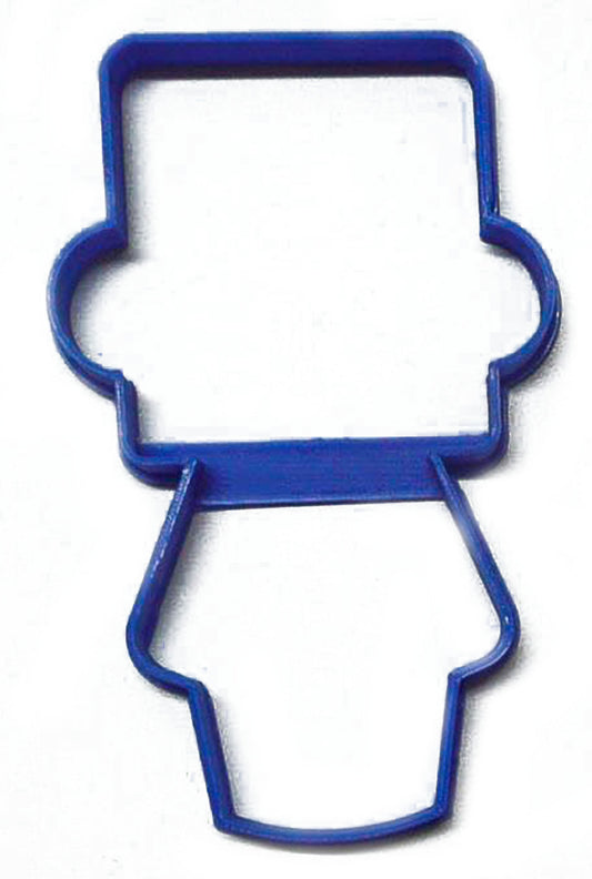 Boy Body With Square Head Hat Outline Vintage Kids Toy Cookie Cutter USA PR3075