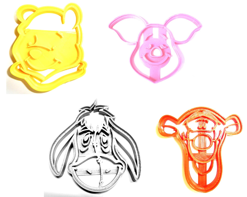 Winnie The Pooh Tigger Eeyore Piglet Set Of 4 Cookie Cutters USA PR493